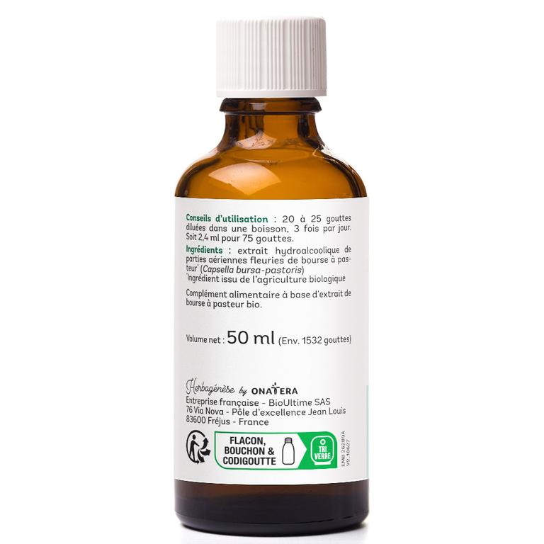 Bourse à pasteur Bio Extrait de plante fraîche