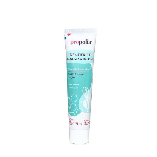 Dentifrice gencives et haleine, propolis et plantes