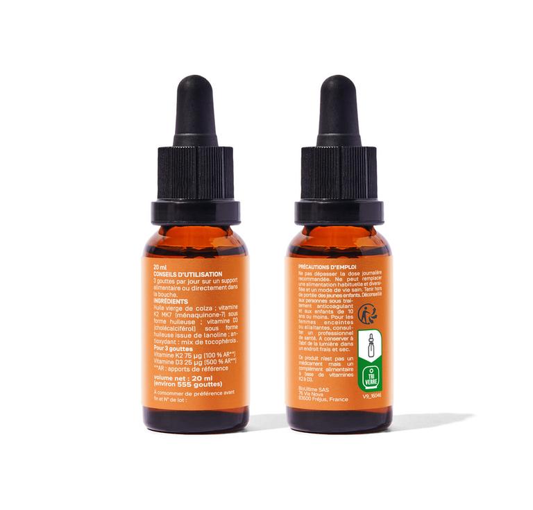 Vitamines naturelles K2MK7 & D3