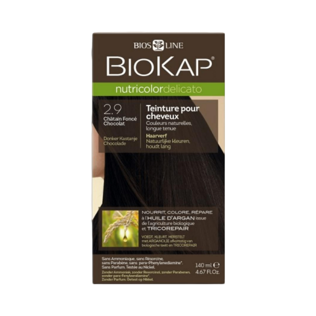 Coloration nutricolor delicato 2.9 châtain foncé chocolat