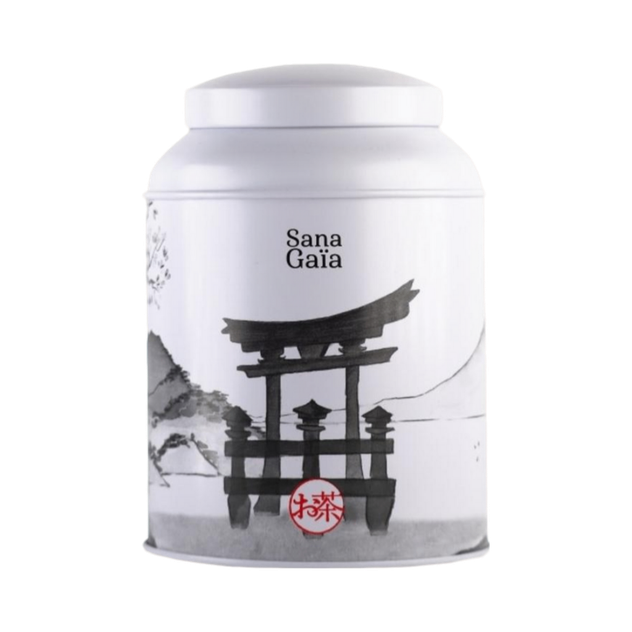 Boîte à thé en métal illustration Japon
