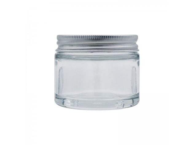 Pot en Verre Cristal et Couvercle Alu