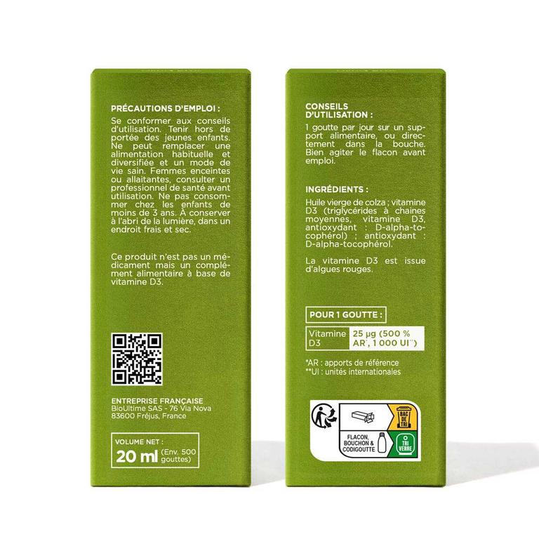 Vitamine D3 1000 UI vegan