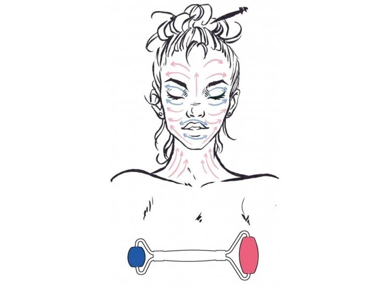 Roller visage au Quartz rose