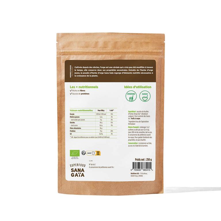 Herbe d'orge en poudre Bio