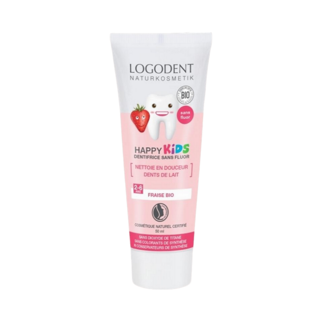 Happy kids dentifrice sans fluor à la fraise Bio