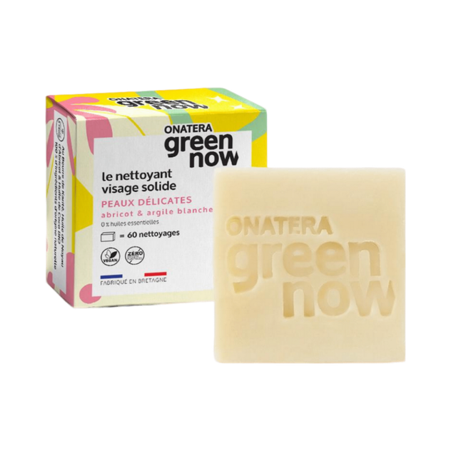 Le Nettoyant Visage Solide Peaux Délicates Abricot & Argile Blanche