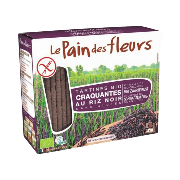 Tartines craquantes au riz noir Bio
