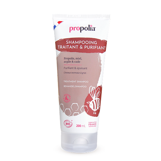 Shampoing traitant Propolis, miel, argile, cade Bio