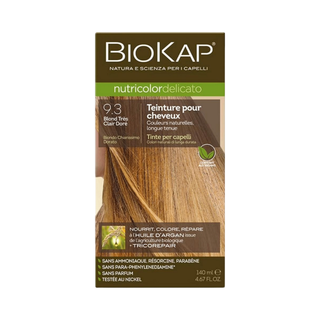 Coloration nutricolor delicato 9.3 blond très clair doré
