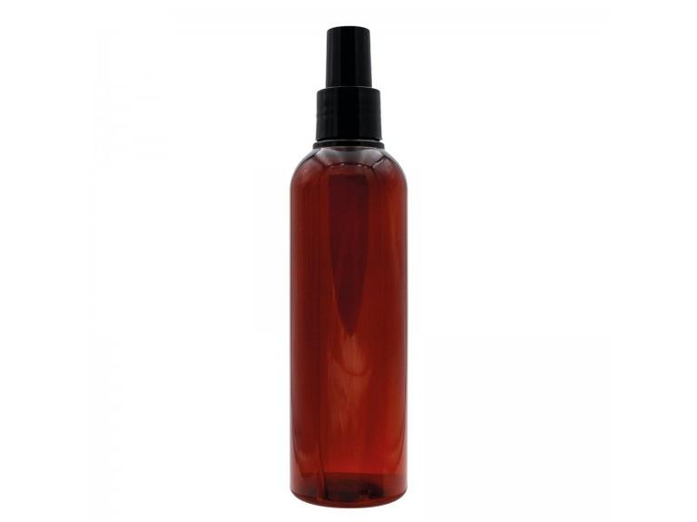 Flacon plastique ambré et pompe spray