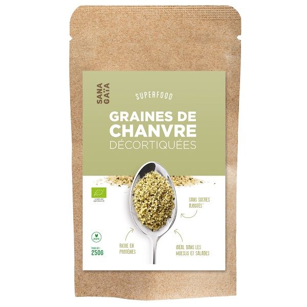 Graines de chanvre décortiquées Bio