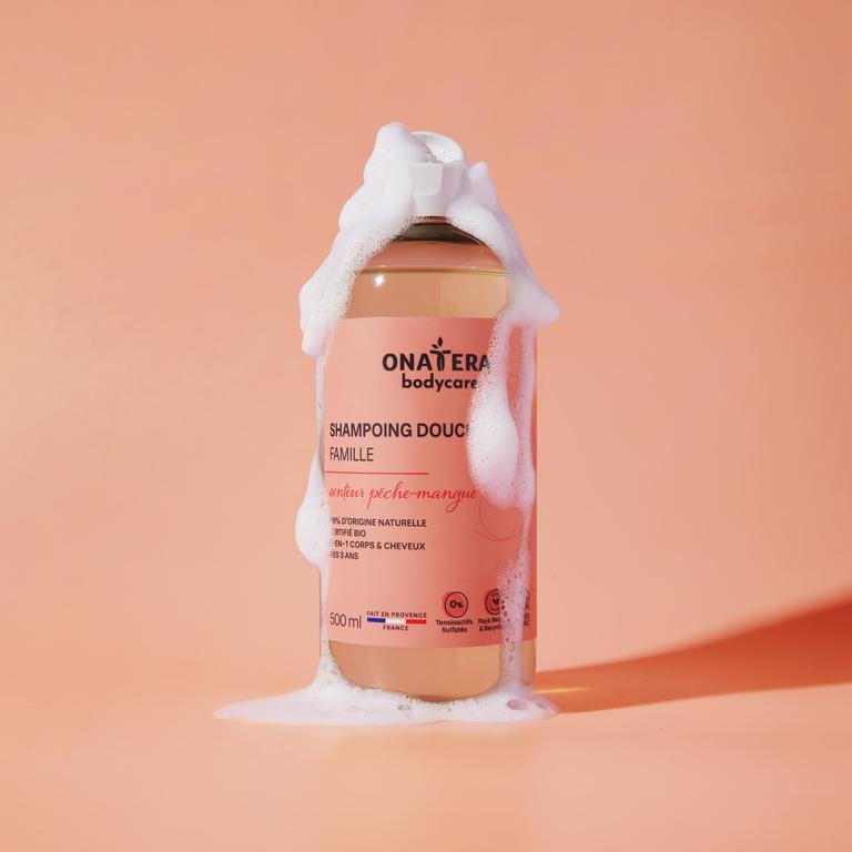 Shampoing Douche Pêche Mangue Bio