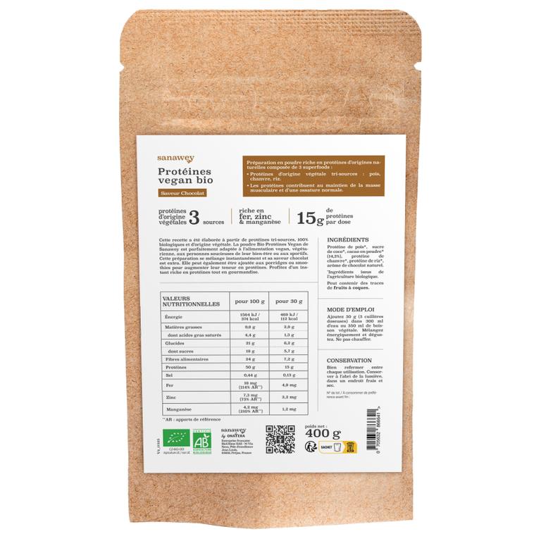 Protéines Bio Vegan Chocolat