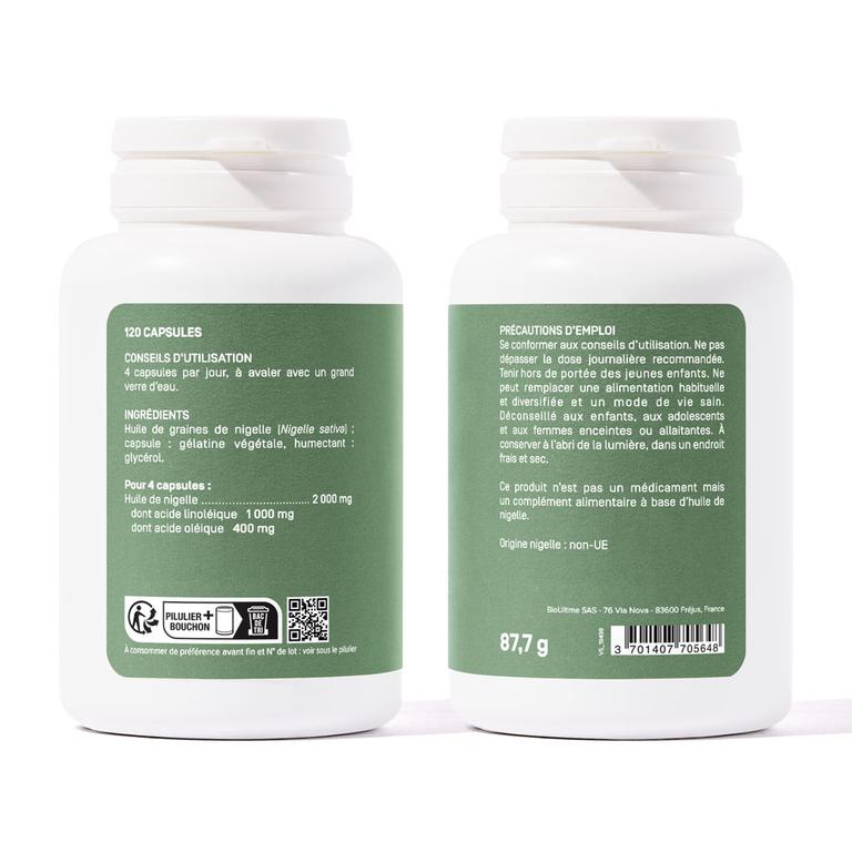 Huile de nigelle (cumin noir) 500 mg
