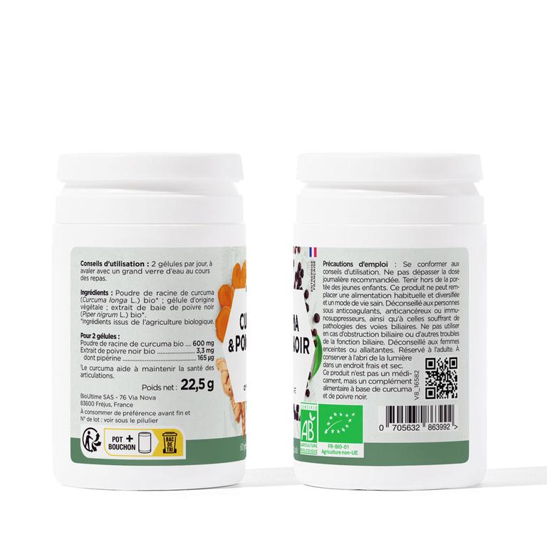 Curcuma Bio & Poivre Noir Bio