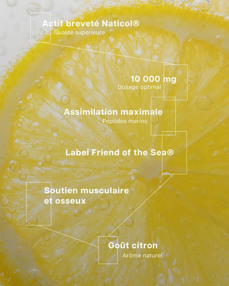Collagène marin hydrolysé goût citron